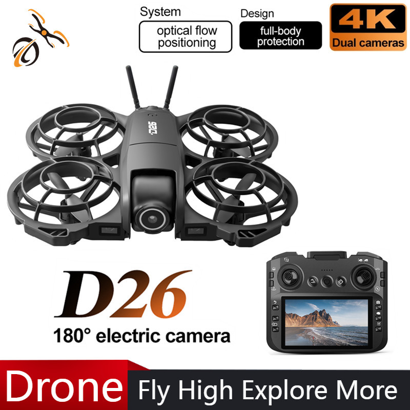 Drone Aerial Photography - โดรน D26 4K ถ่ายภาพทางอากาศ HD 180