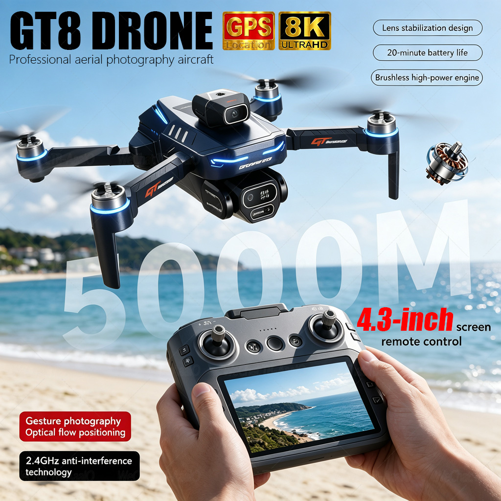 โดรน NEW GT8 HD RC 4K ระดับมือ - Drone Surveying บทวิจารณ์และราคา